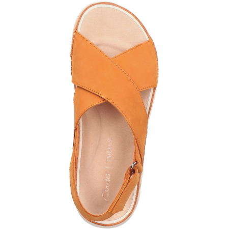 clarks flip flops womens orange