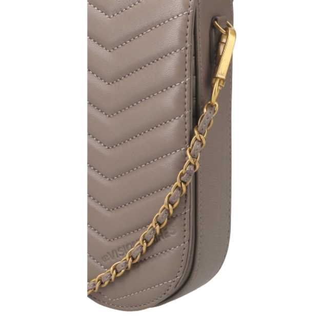 Les Visionnaires ADELE QUILTING Taupe Brown bags in beige