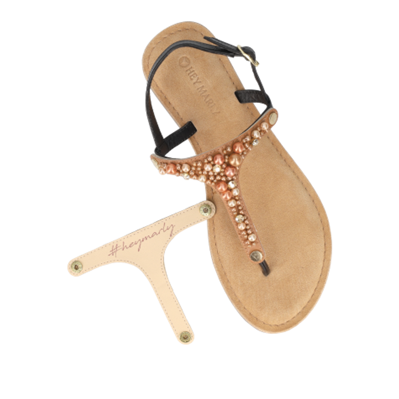 Hey Marly PRECIOUS PEARL shoe accessories in brown