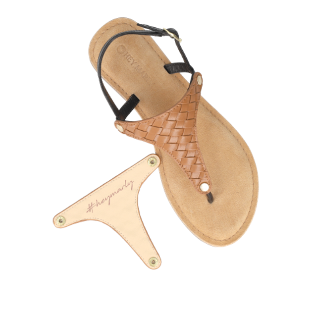 Hey Marly TOPPING URBAN TWIST shoe accessories in brown