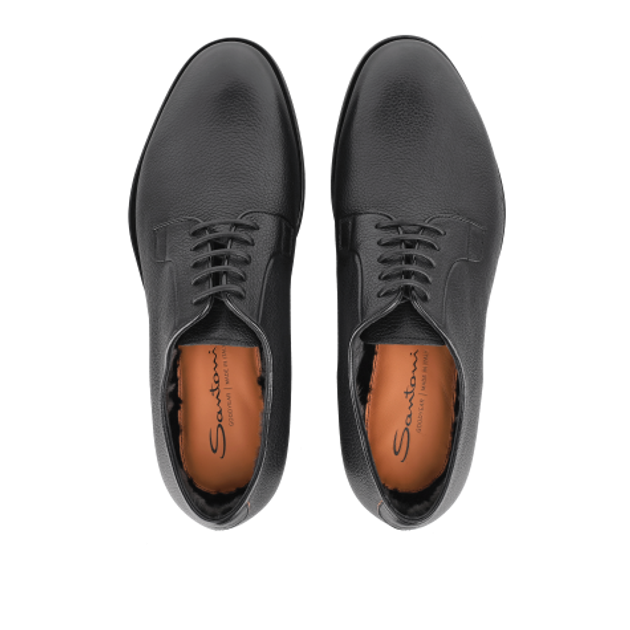 Santoni 17837 N01 Lace-Up Shoes in Black