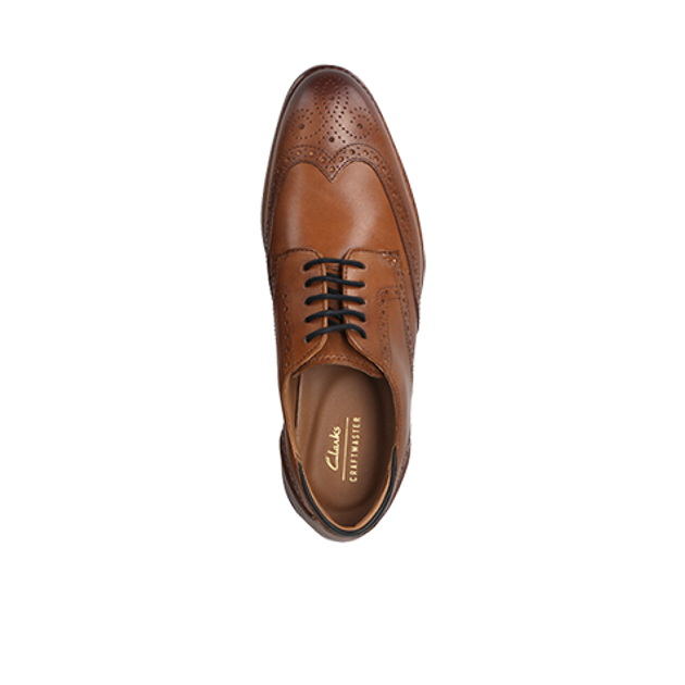 Clarks Craft Arlo Limit Tan lace-up shoes in brown