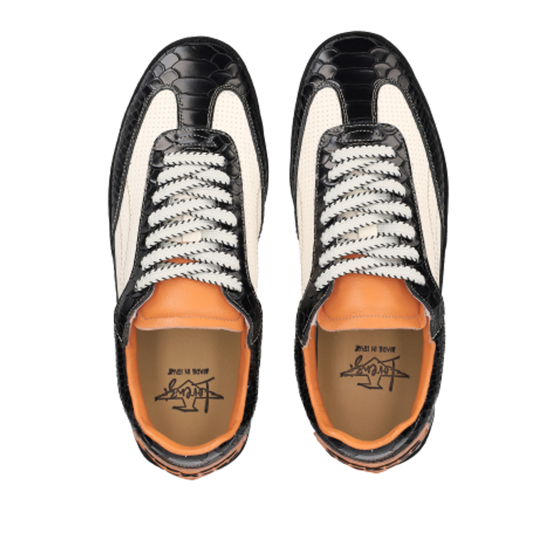 Lorenzi ST144 Camoscio Nero sneaker in black