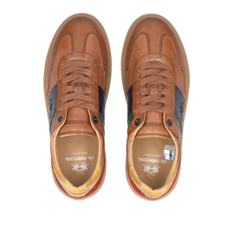 La Martina HERITAGE SNEAKER sneaker in brown