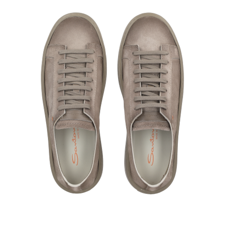 Santoni 21571 E55 sneaker in beige