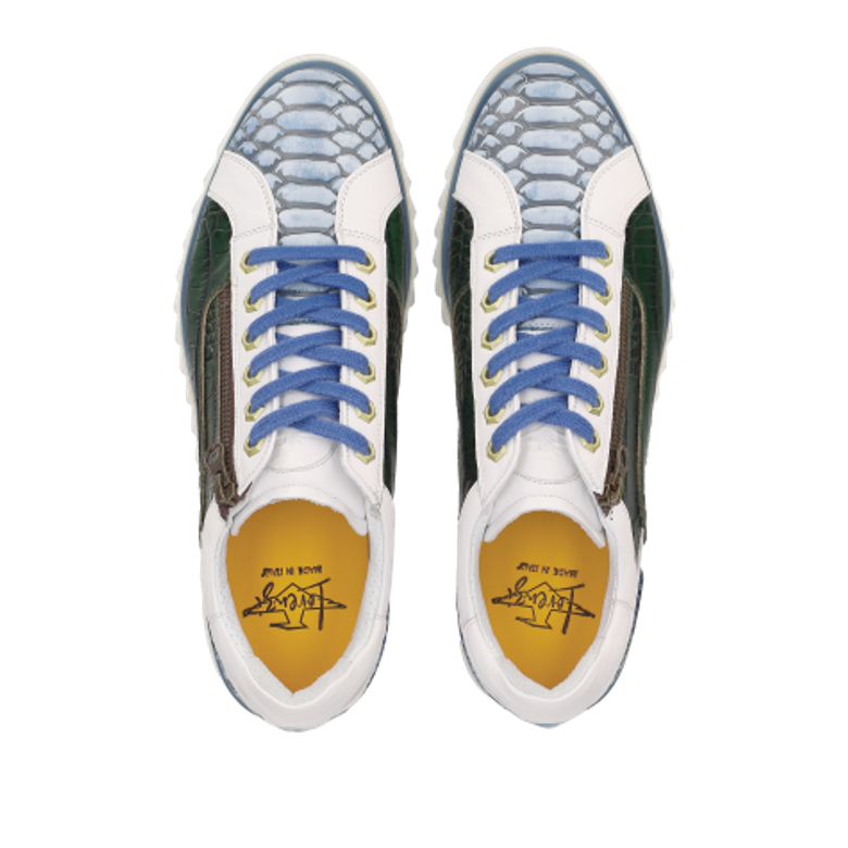 Lorenzi 9634 Fresh Cobalto sneaker in green