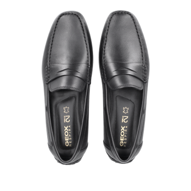 GEOX MONER slip-on shoe in black