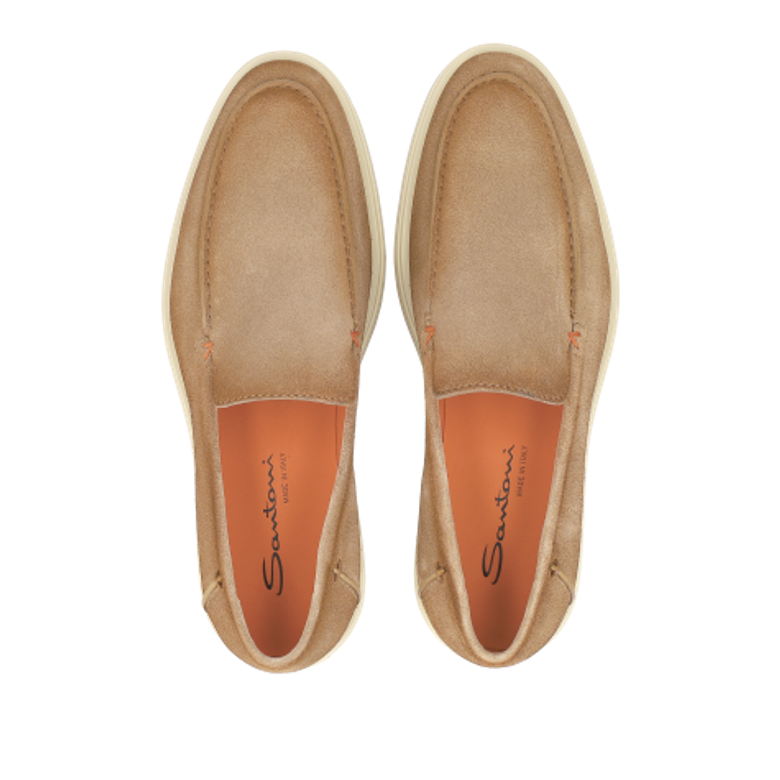 Santoni 17824 C30 slip-on shoe in beige