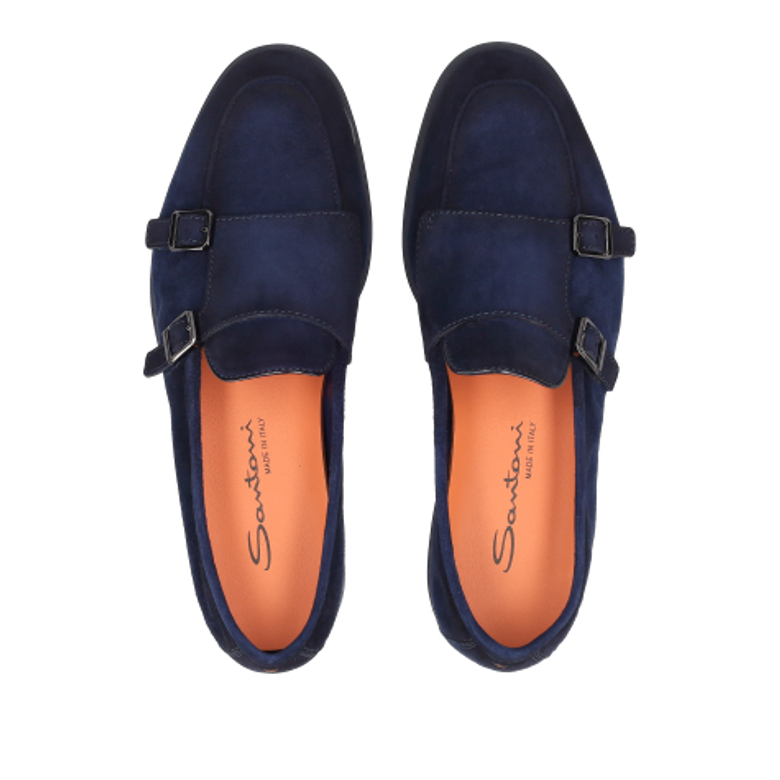 Santoni MGAR1900600TSEAAU60 slip-on shoe in blue