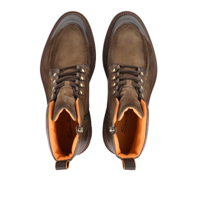 Santoni 19355 S50 Boots in Brown