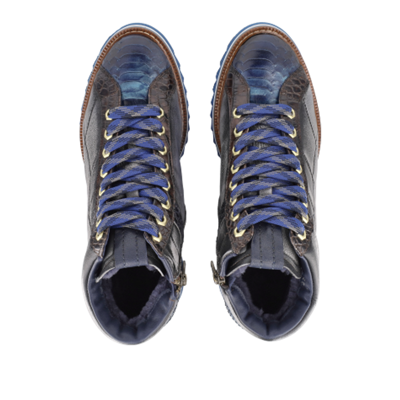 Lorenzi 17861 TROPEA MONTONE NAVY Warm Lining in Blue