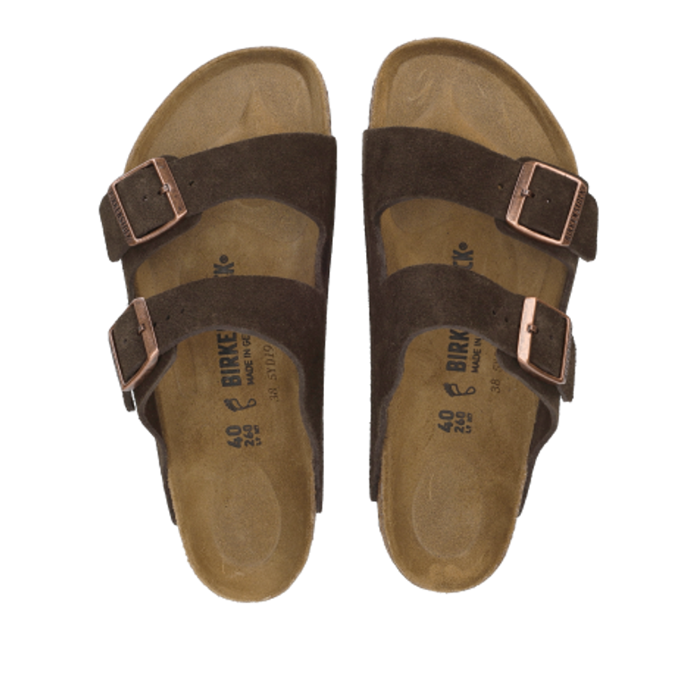 Birkenstock 1027077 ARIZONA SUEDE LEATHER sandals in brown