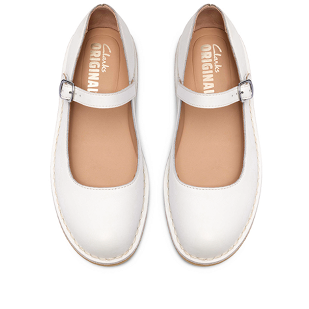 Clarks Desert Jane 26187453 4 Ballerina in white