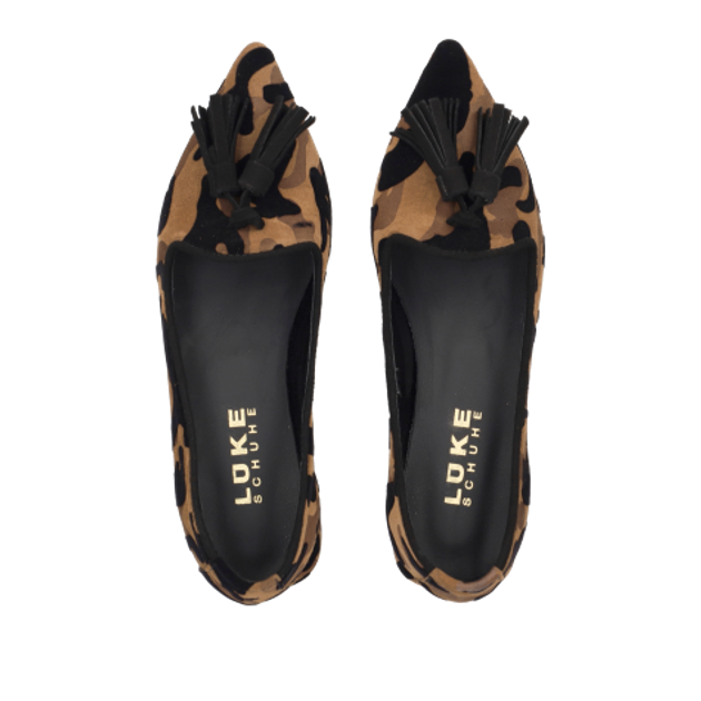 Lüke shoes SKYE CUORO / NERO ballerina in brown