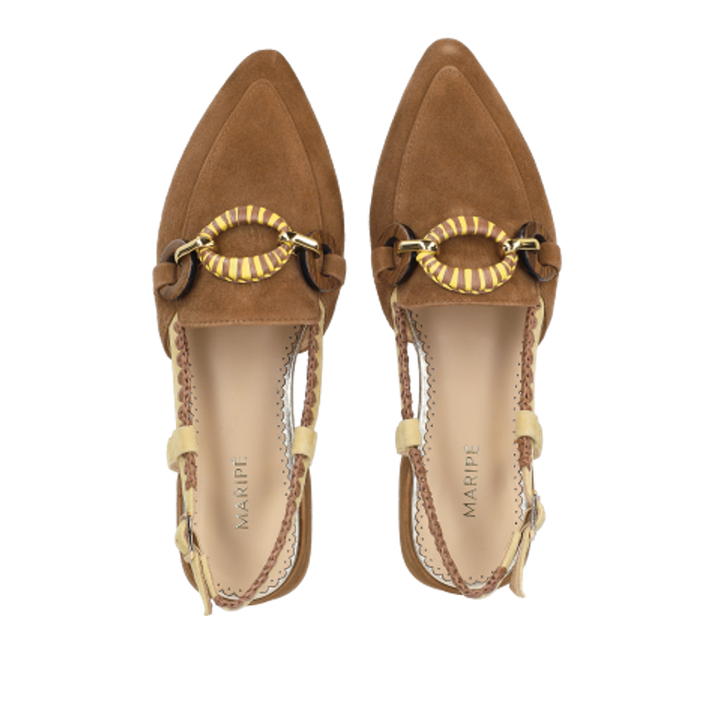 Maripé MA161 V.2 Peeptoes & Slingpumps in braun