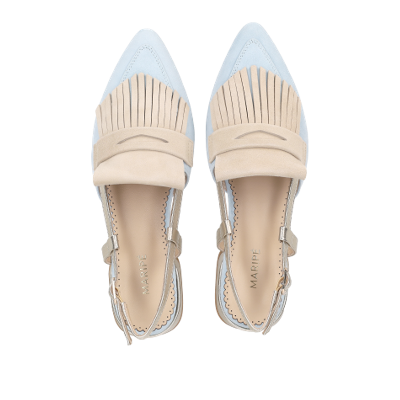 Maripé MA159 V.1 Peeptoes & Slingpumps in blau