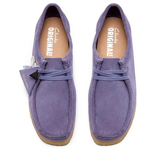 Clarks Wallabee 26186542 4 lace-up shoes in purple