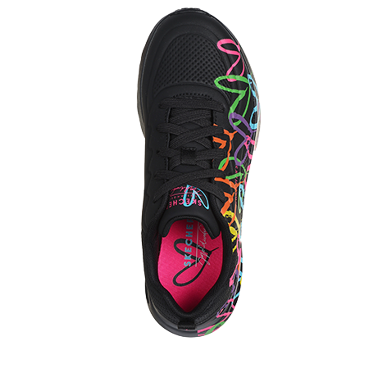 Skechers UNO LITE HEART OF HEARTS sneaker in black