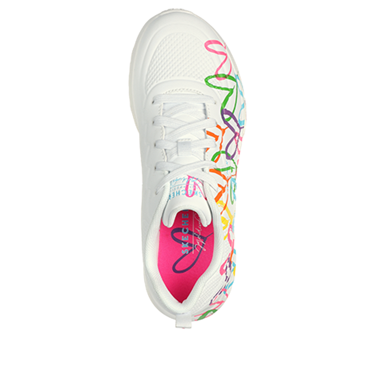 Skechers UNO LITE HEART HEARTS sneaker in white