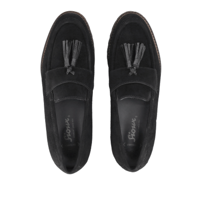 Sioux 42201 MEREDITH-758 Slipper & Mokassin in schwarz