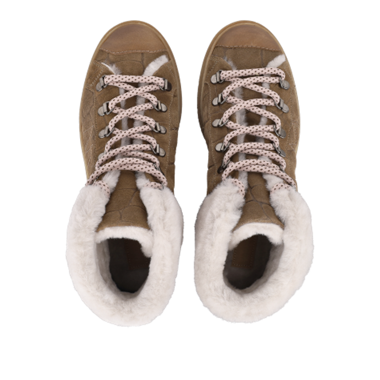Donna Carolina KILLIA FLUFF CROCCO NOCE 58.732.186P-001 Warm Lining in Brown