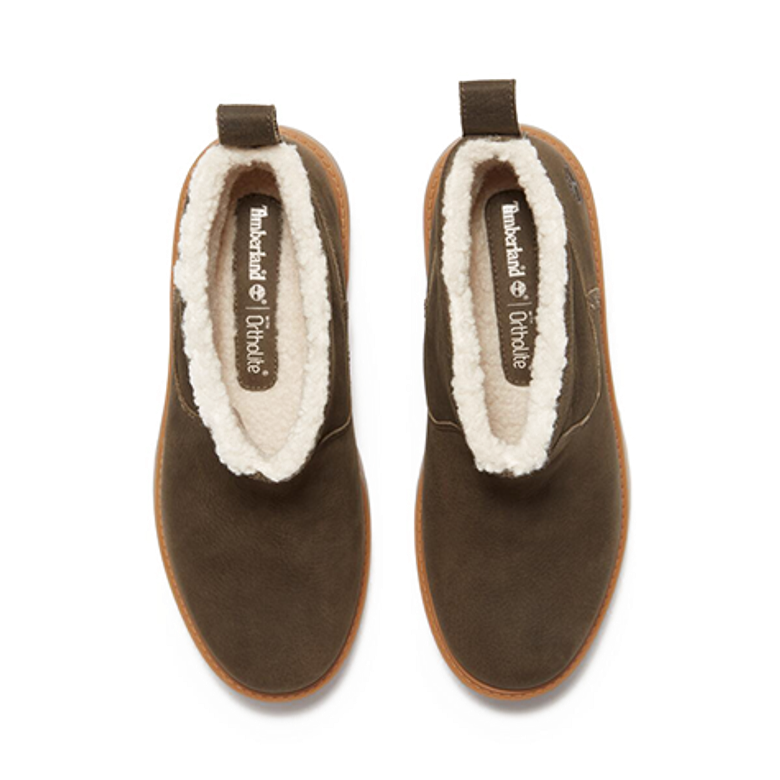 Timberland A283G STONE STREET MID WARM LINED BOOT warm lining in brown