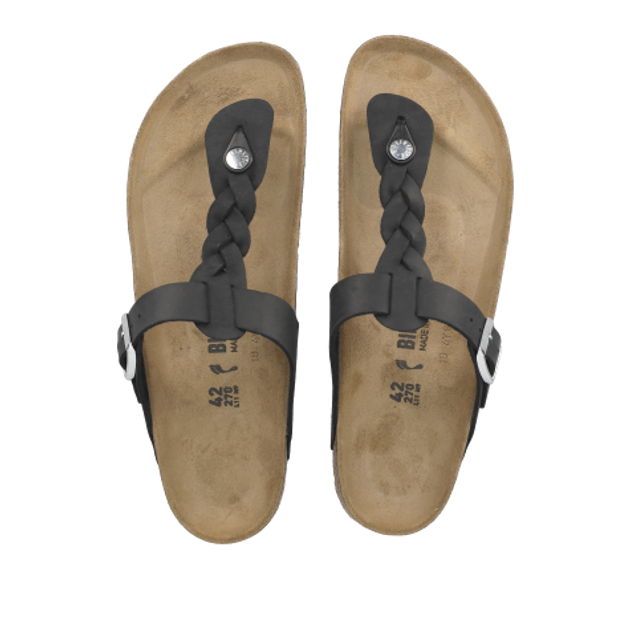 Birkenstock 1021360 GIZEH WAXY LEATHER sandals in black