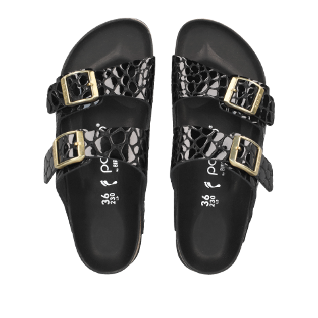 Birkenstock 1029045 ARIZONA PAP FLEX PLATFORM PATENT LEATHER sandals in black