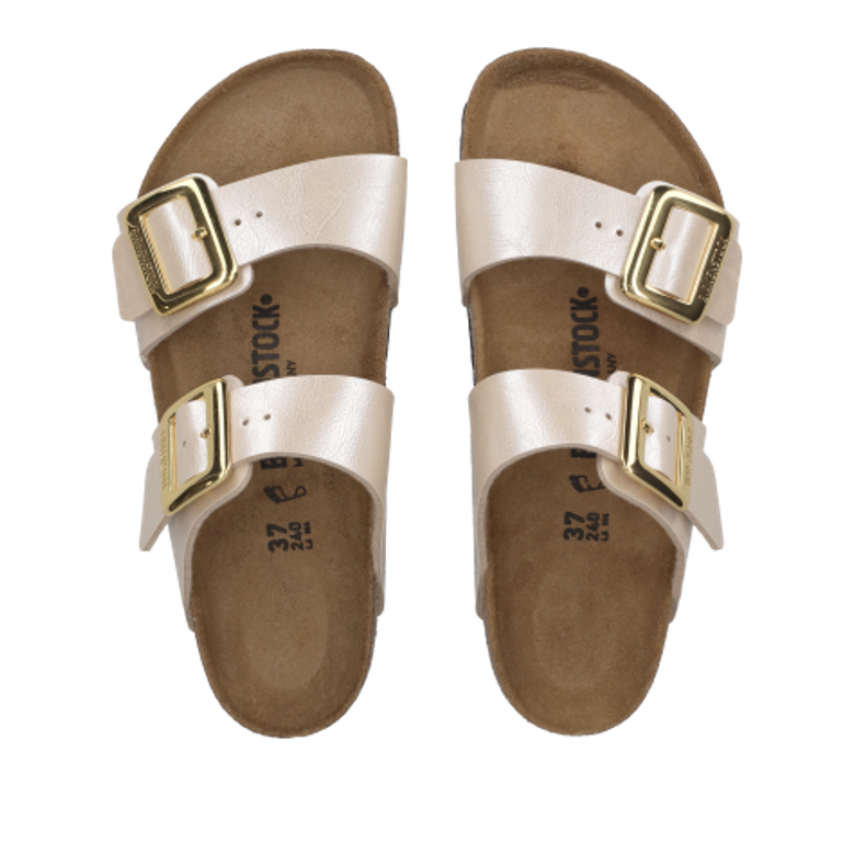 Birkenstock 1029463 SYDNEY CUSHION BUCKLE BIRKO-FLOR sandals in white