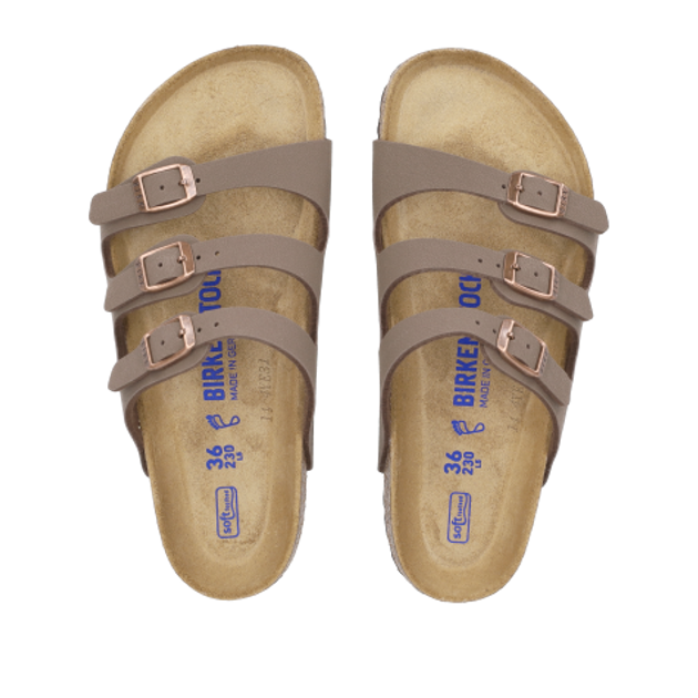 Birkenstock 53881 FLORIDA SOFT FOOTBED BIRKO-FLOR BIRKIBUC sandals in brown