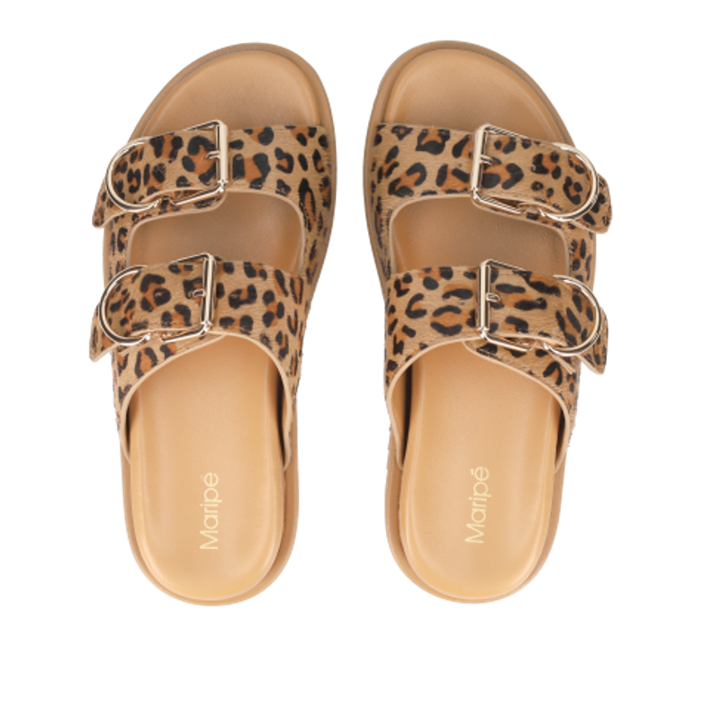 Maripé ROSA V.3 LEOPARD sandals in brown