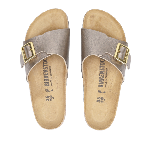 Birkenstock 1029416 CATALINA CUSHION BUCKLE BIRKO-FLOR sandals in beige