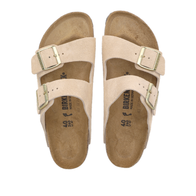 Birkenstock 1029260 ARIZONA SUEDE LEATHER sandals in beige