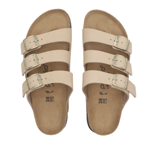 Birkenstock 1029760 CARE ESSENTIALS NUBUK LEATHER sandals in beige