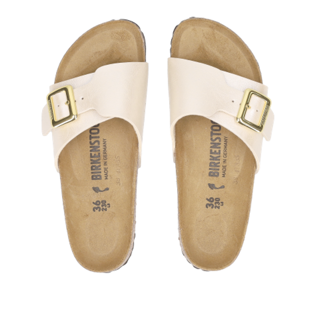 Birkenstock 1029393 CATALINA CUSHION BUCKLE BIRKO-FLOR sandals in beige