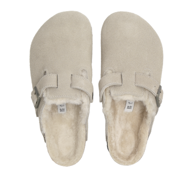 Birkenstock 1028289 BOSTON SHEARLING slippers in white