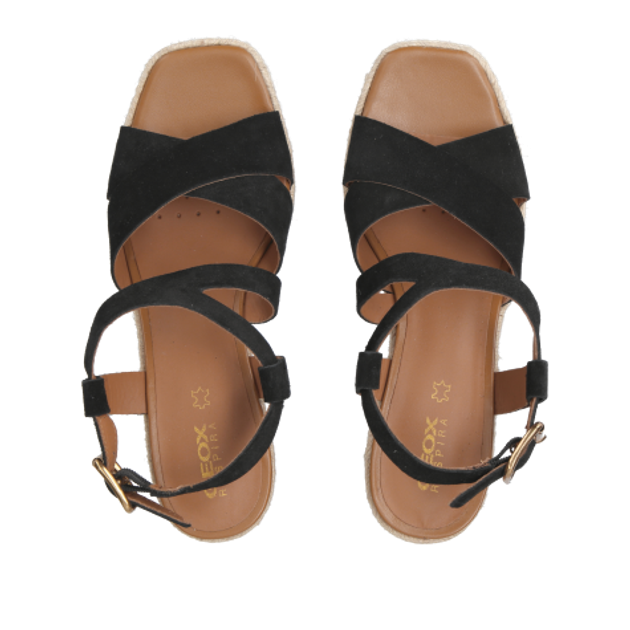 GEOX PANAREA sandals in black