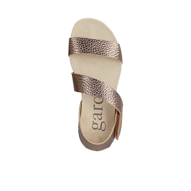 Pedro Garcia JEDDA CHERVO LAME SUNTAN sandals in metallic