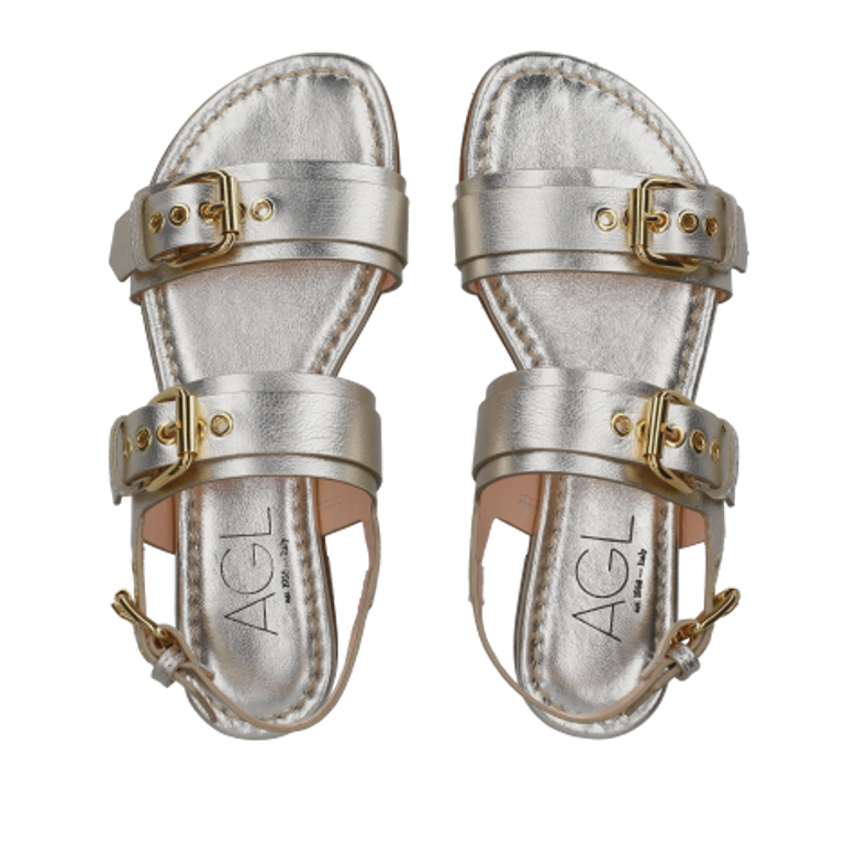 AGL SUMMER MULTI BUCKLES sandals in metallic