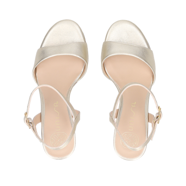 Unisa NAHIA_LMT PLATINO sandals in gold