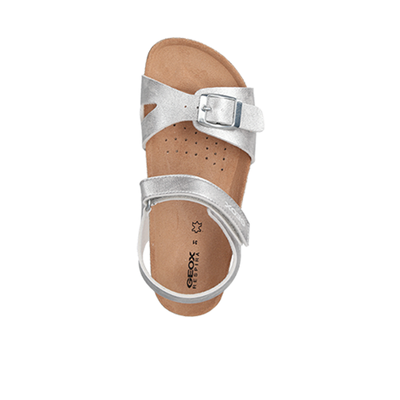 GEOX ADRIEL sandals in silver