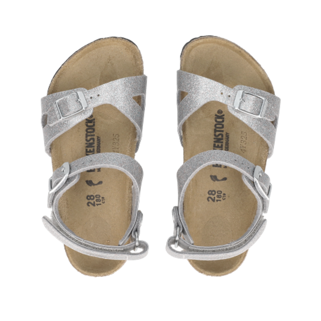 Birkenstock RIO KIDS BIRKO-FLOR sandals in silver