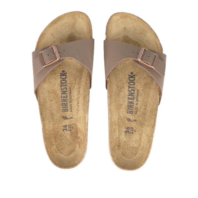 Birkenstock 40093 MADRID BIRKO-FLOR BIRKIBUC slippers in brown