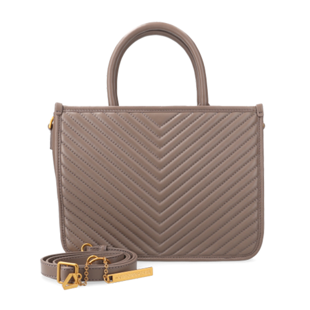 Les Visionnaires LENA QUILTING TAUPE BROWN bags in beige