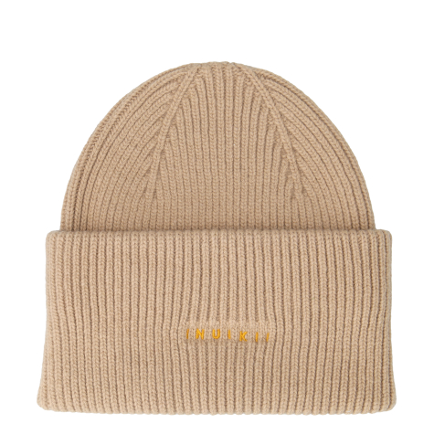 INUIKII 42020-020 BEIGE RIBBED WOOL BEANIE Hats & Scarfs in beige