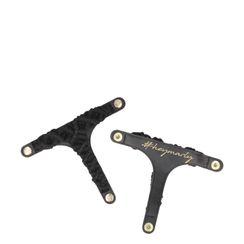 Hey Marly TOPPING BOHO WEAVE shoe accessories in black