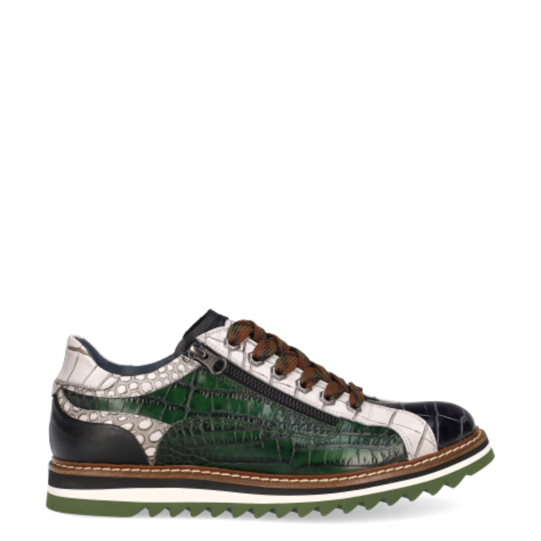 Lorenzi 9634 BUGATTI NERO sneaker in green