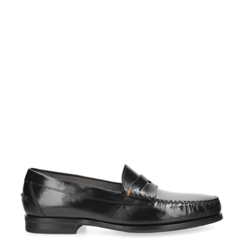 Santoni 18955 N01 slip-on shoe in black