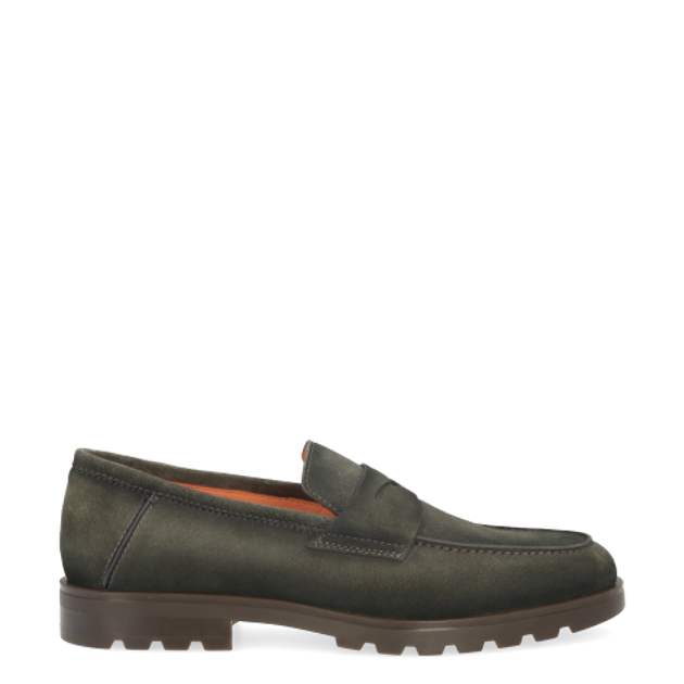 Santoni 18610 V49 slip-on shoe in green