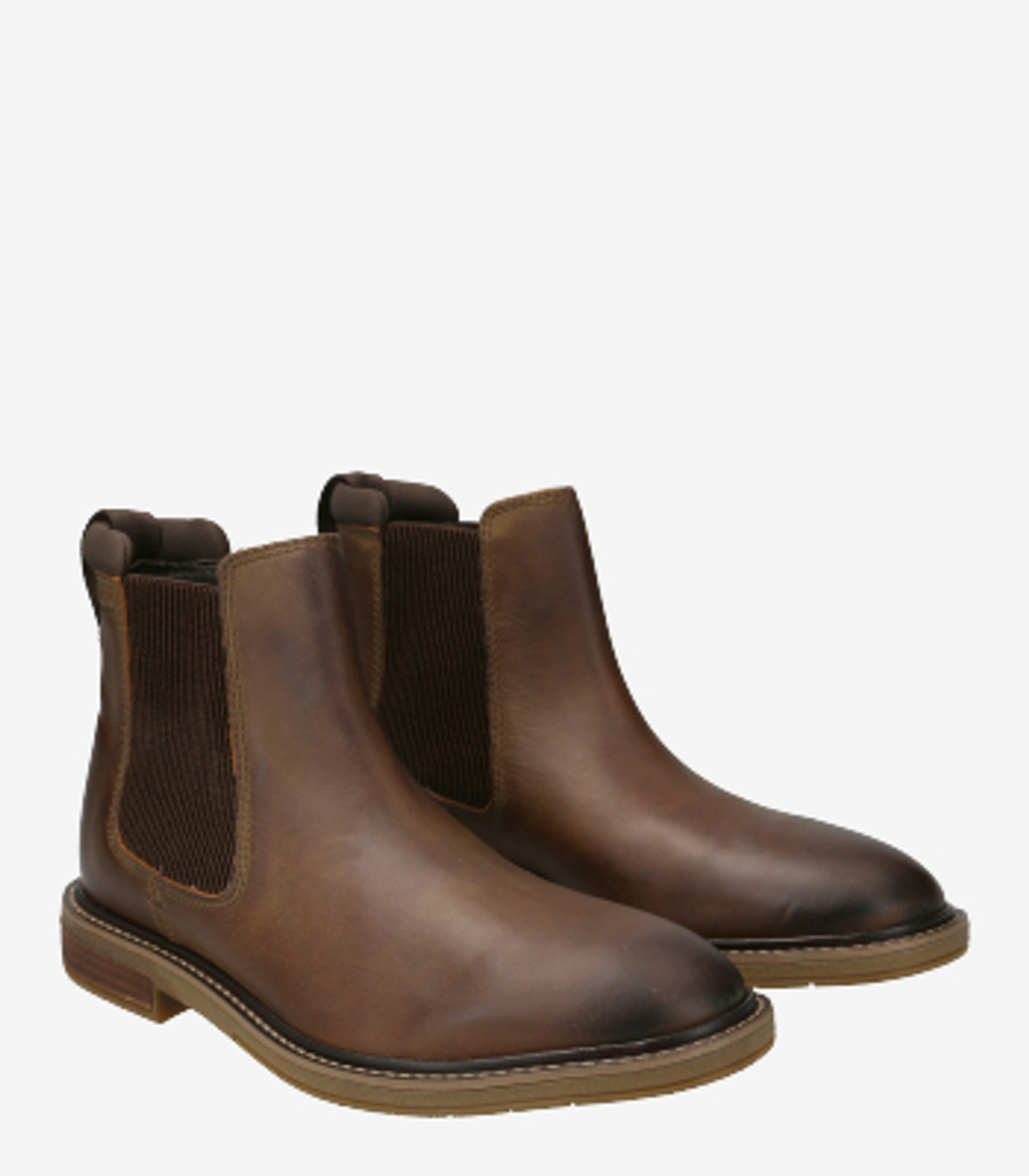 Clarks Clarkdale Hall Pull‎ On Ankle Boots Black Leather NEW Sz 11 M Clarkdale Hall is a classic Chelsea boot in premium cognac  main image 3